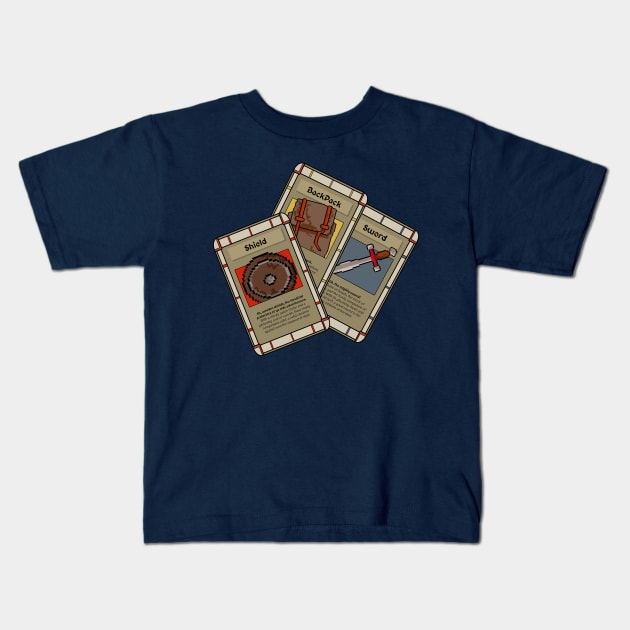 Stack of Trading Cards No 3 - Role Playing Game Kids T-Shirt by Fun Funky Designs